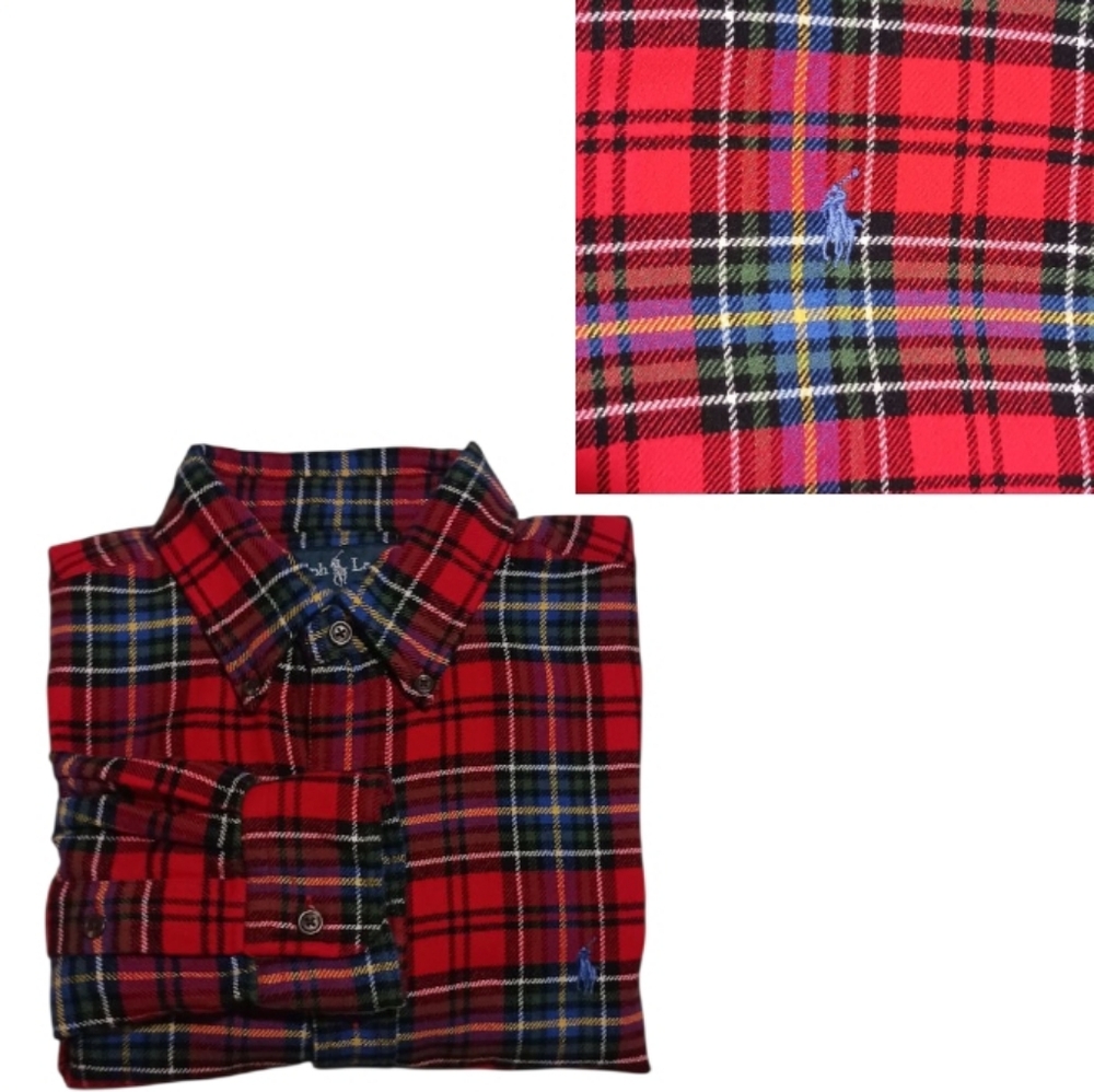 Ralph Lauren Classic Fit Flannel Tartan Button Down Shirt